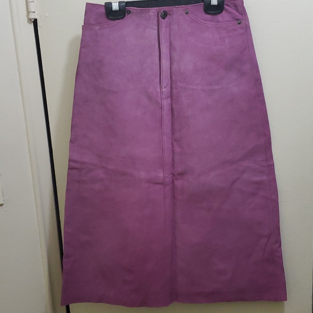 JACOB - PURPLE SUEDE SKIRT
